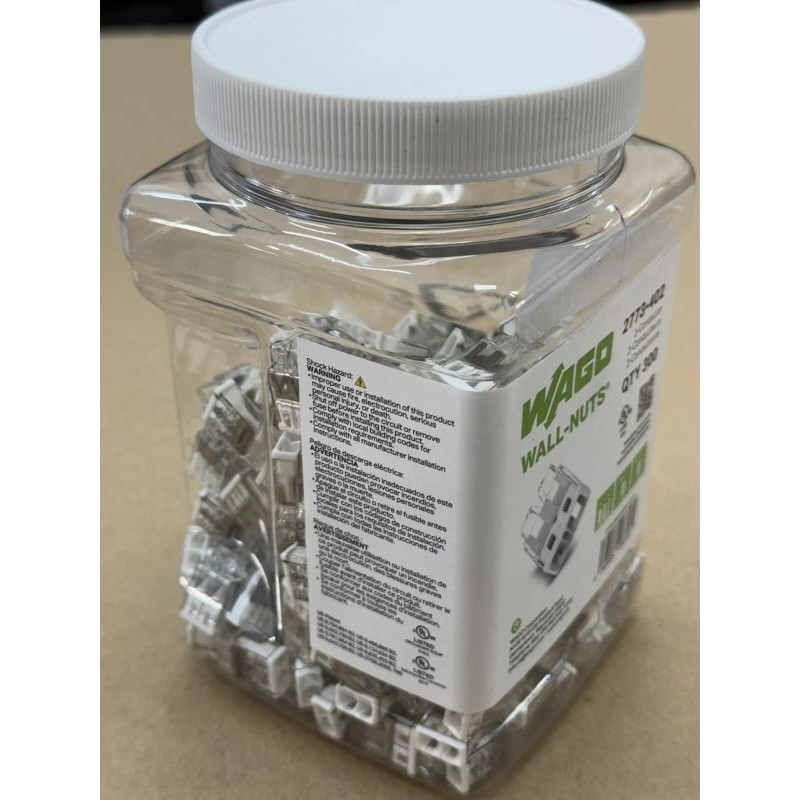 WAGO Wall-nuts 2-conductor # 2773-402 (300 Qty)