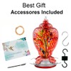 WOSIBO Hummingbird Feeder for Outdoors Patio Large 32 Ounces Colorful