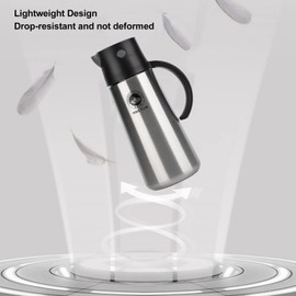 Oil Dispenser 25oz 750ML Oil Bottle Stainless Steel Olive Oil Dispenser Decanter Container for Kitchen Cooking Baking (Black)