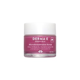 DERMA E Microdermabrasion Scrub with Dead Sea Salt & Citrus Essential Oils – Facial Exfoliating Scrub Smooths, Revitalizes and Renews – Ideal for Scars and Wrinkles, 2oz