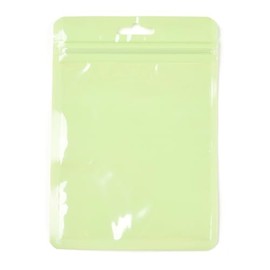 LiQunSweet 100 pcs 10x7.5 cm Macaron Green Yellow Plastic Ziplock Bags Mini Holographic Resealable Foil Pouch for Small Business Travel Items Jewelry Storage