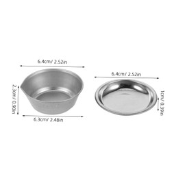 SHINEOFI 1 Set Scale Model Painting Palette Iron Paint Trays Spout Round Paint Cups for Watercolor Mixing