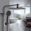 HIbbent All Metal Black Shower Faucet Set 10" High Pressure