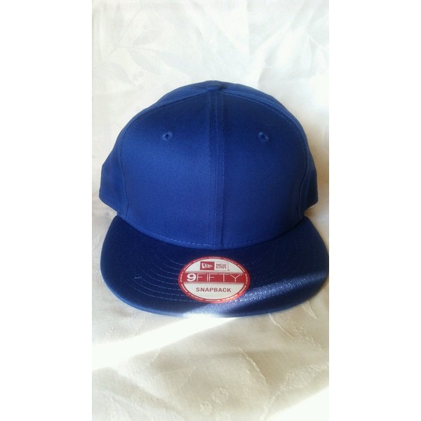 New Era 1X - New Era 9Fifty Flat Snapback Hat Cap Blank { ROYAL BLUE } NE 9FIFTY