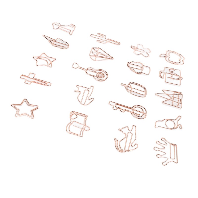 100Pcs Paper Clips Cute Look Note Clip Marking Document Organizing