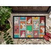 Lots of Piebald English Bulldog Doormat - Weatherproof, Non-Slip Welcome