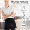 BOHARERS 1 Pack Waitress Apron With 3 Pockets - Black