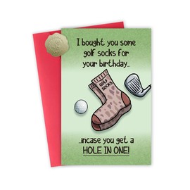 Hilarious Golf Birthday Gifts for Men Women, Funny Golf Birthday Cards for Men Women, Happy Birthday Gifts for Golfer, Golfs Bday Card for Husband Boyfriend Dad Brother boss Friends Coworkers