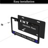 License Plate Bracket Black and White License Plate Frames EMT