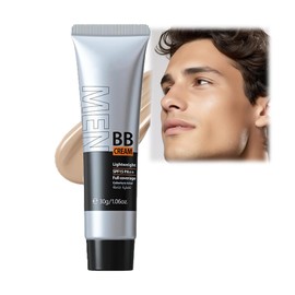 Men's BB Cream Foundation, Tinted Moisturiser BB Cream SPF15, Concealer & Colour Corrector for Blemishes, Full Coverage Face Moisturiser to Balance Skin Tone & Daily Use