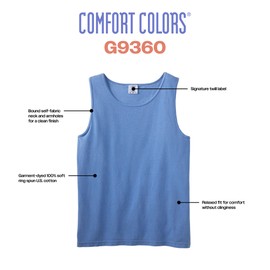 Comfort Colors Adult Tank Top, Style G9360, Crimson, Large