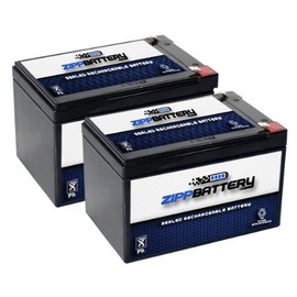 12V 14AH Sealed Lead Acid (SLA) Battery - T2 Terminals - for ZB-12-14 - 2PK