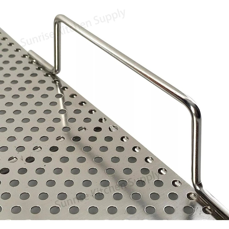 Sunrise 13.5" Stainless Steel Fryer Crumb Screen Gate (Solid Screen)
