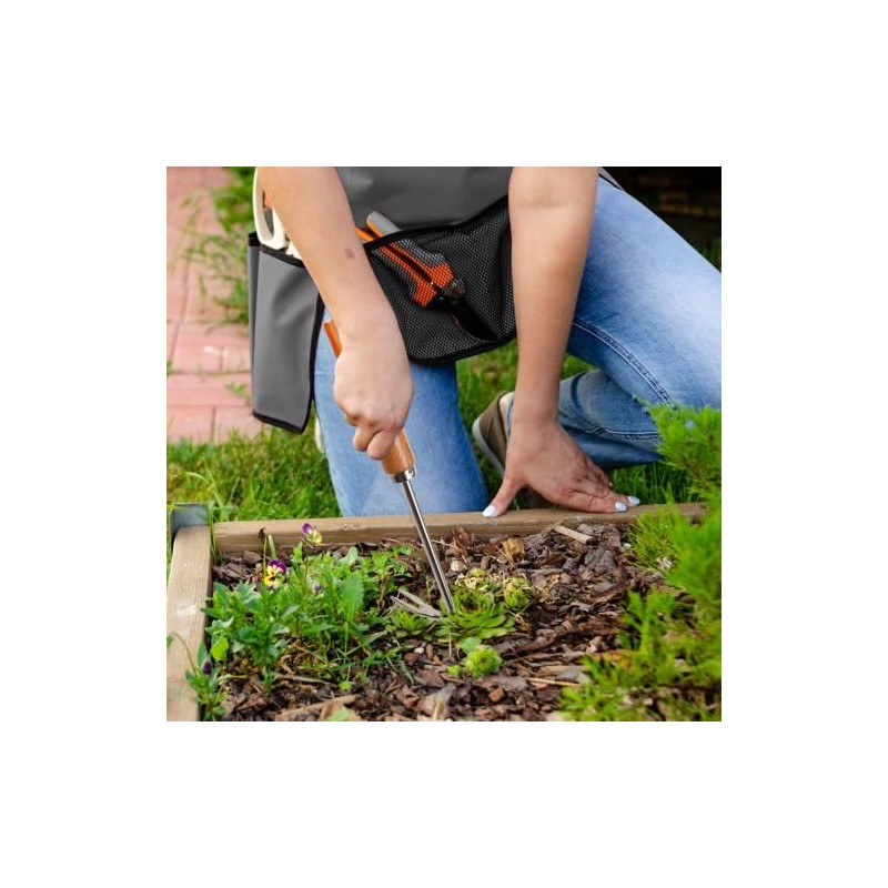 Ehuihuan Weed Cutter Wooden Handle Weed Hoe, Professional Weed Remover