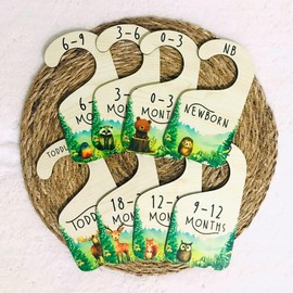 Arcuno Baby Closet Dividers,Kids Clothes Organizers with Baby Size Closet Dividers for Newborn to Toddler