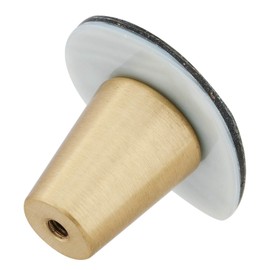 Amogeeli 4pcs Abalone Shell Brass Cabinet Knobs Set with Screws, Decorative Sea Shell Stone Dresser Pull Handle Knob for Drawer Closet Cupboard