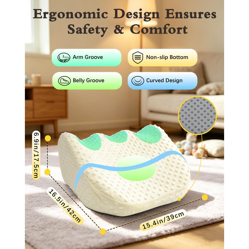 Tummy Time Prop Pillow for Baby Gas, Colic & Reflux