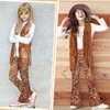 Jenaai 7 Pcs Kids 60s 70s Hippie Outfits for Girls