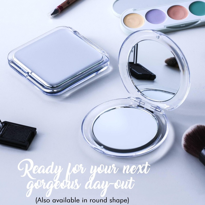 MIRRORVANA 10X Magnifying Makeup Mirror for Travel - Mini, 10X/1X