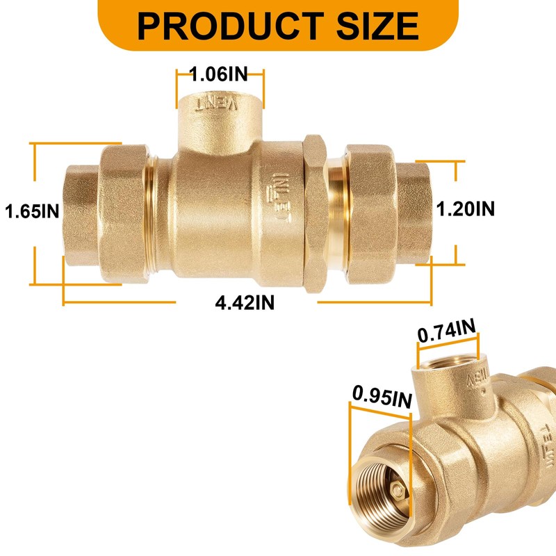 Replace for 9D-M2 3/4" Dual Check Valve Backflow Preventer with