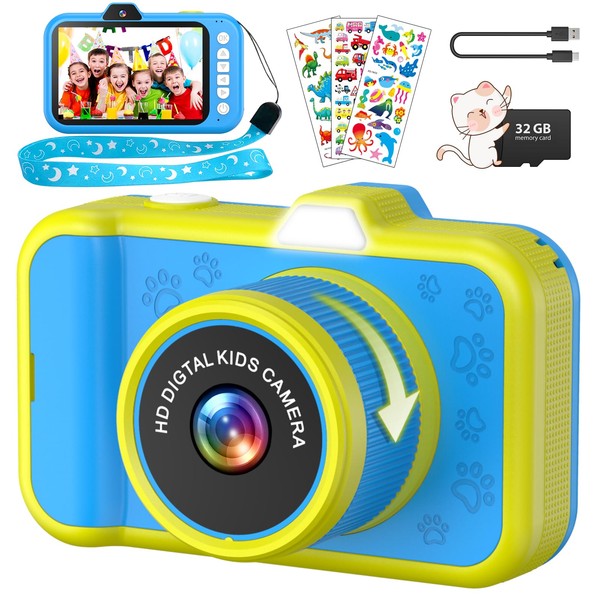 Ushining Children's Camera, 3.5 Inch Large Screen Children's Camera with
