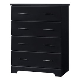 Storkcraft Brookside 4 Drawer Dresser (Black) – Baby and Kids Bedroom Organizer, Nursery Chest, Storage Dresser With Drawers, Universal Design