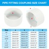 PATIKIL 2-1/2" PVC Pipe End Cap Fitting, 6 Pack Furniture