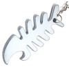 Komonee Fish Bone Silver Bottle Opener Key Chain Metal Dead