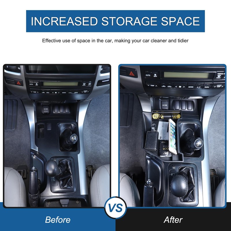 Heutamo Center Console Gear Shift Storage Box Compatible with Toyota