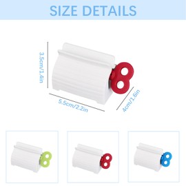 Toothpaste Squeezer,Set of 3 Rolling Tube Dispenser,Multi-Purpose Toothpaste Dispenser Easy Squeeze Tube Squeezer Tool Saves Toothpaste and Creams