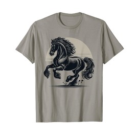 Friesian Horse Lover Majestic Friesian Horse Riding T-Shirt
