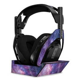 MightySkins Glossy Glitter Skin Compatible with Astro A50 Wireless Headphones + Base Station (Gen 4) - Violet Stars | Protective, Durable High-Gloss Glitter Finish | Easy to Apply | Made in The USA