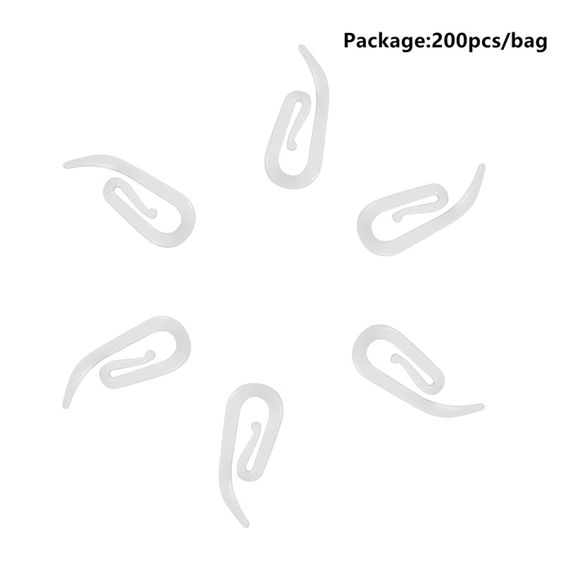 White Plastic Curtain Hooks for Door Curtain,Window Curtain,Curtain Header Tape