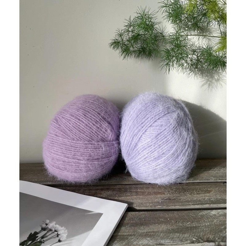 Lerchiyar Snowbaby Wool Acrylic Blend Long Pile Yarn,(Worsted) Warm and