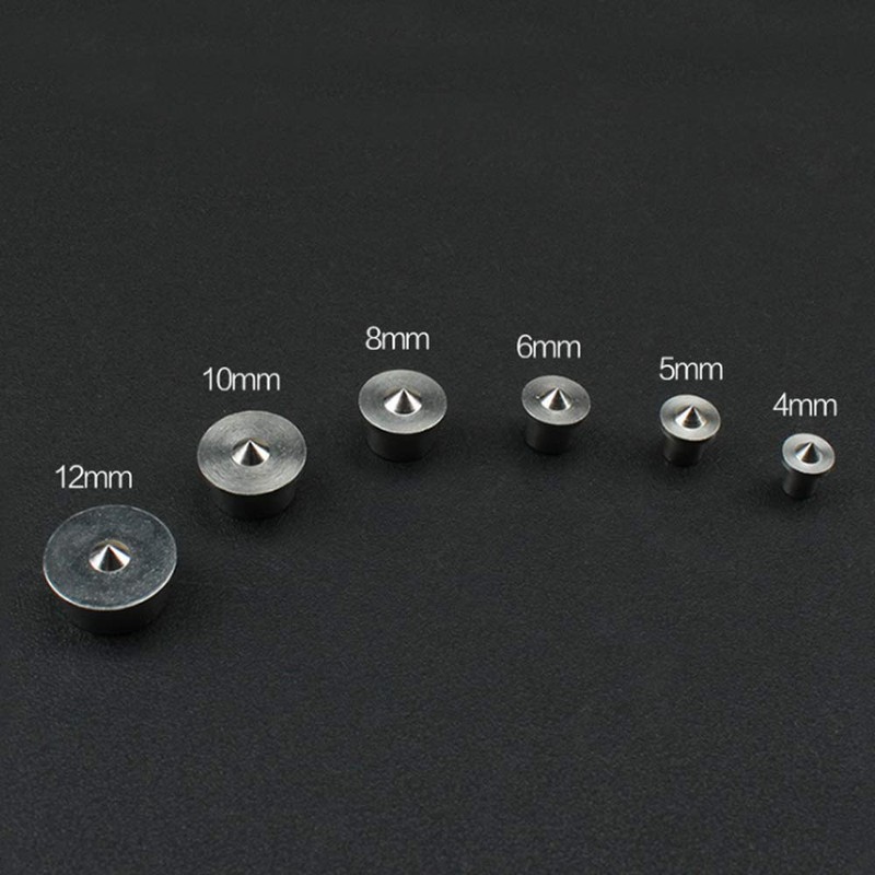 ANCLLO 6Pcs Round Wood Pin Locators 4-12mm Dowel Pins Center