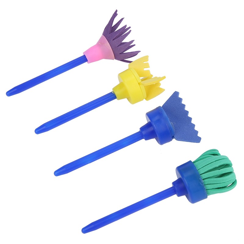 26pcs Kids Painting Supply Brushes Sponge Paint Brush Toy Seal