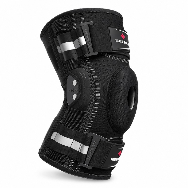 Hinged Knee Brace for Support – Adjustable Neoprene Design with