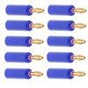 10PCS Banana Plugs 4mm Audio Jack Connector Solderless Six Blade