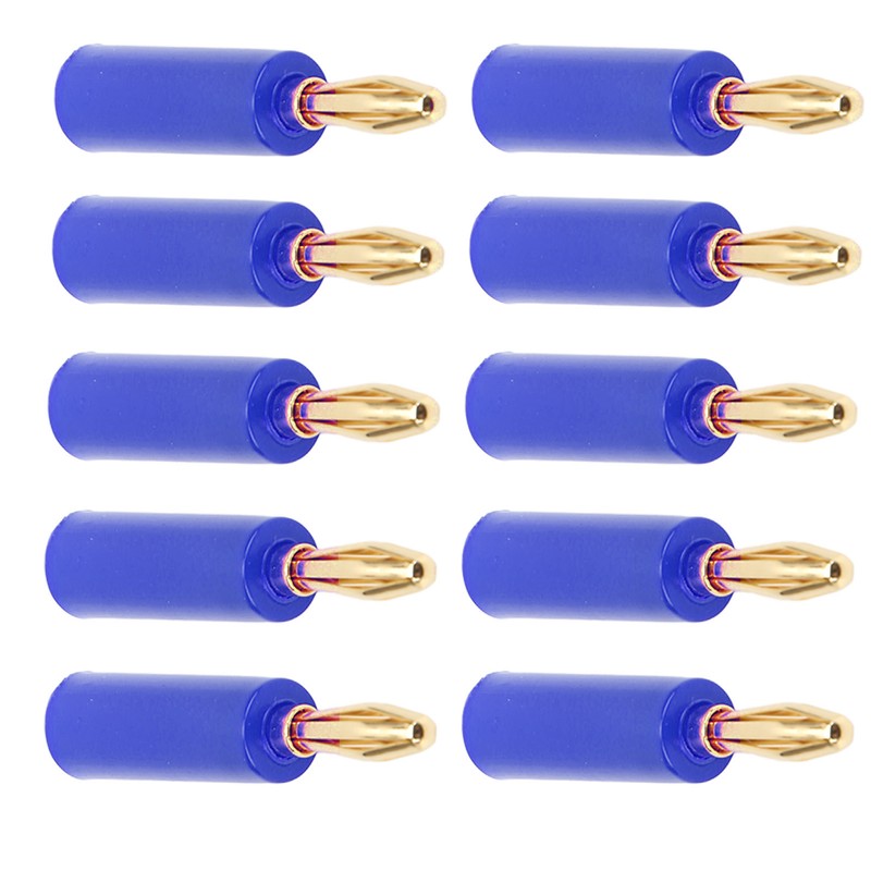 10PCS Banana Plugs 4mm Audio Jack Connector Solderless Six Blade