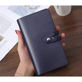 JERLA Card Case, Credit Card Case, Card Holder, Large Capacity, Thin, Magnetic, Anti-Skimming, Holds 96 Cards, Holds 96 Navy