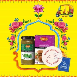 Shan Shami Kabab Recipe and Seasoning Mix 1.76 oz (50g) - Spice Powder for Traditional Meat & Lentil Patties - Suitable for Vegetarians - Airtight Bag in a Box