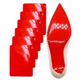 BHXANZOU Red Bottoms Sole Protector Sole Guard Compatible with Christian Louboutin Shoes,Red Bottom Protectors,Self-Adhesive Shoe Sole Protector Replacement for Louboutin Shoes (6.0"x4.5", Red 6Pcs)