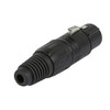 Monoprice 3-Pin Female DMX Connector - Black, Anodized Aluminum With