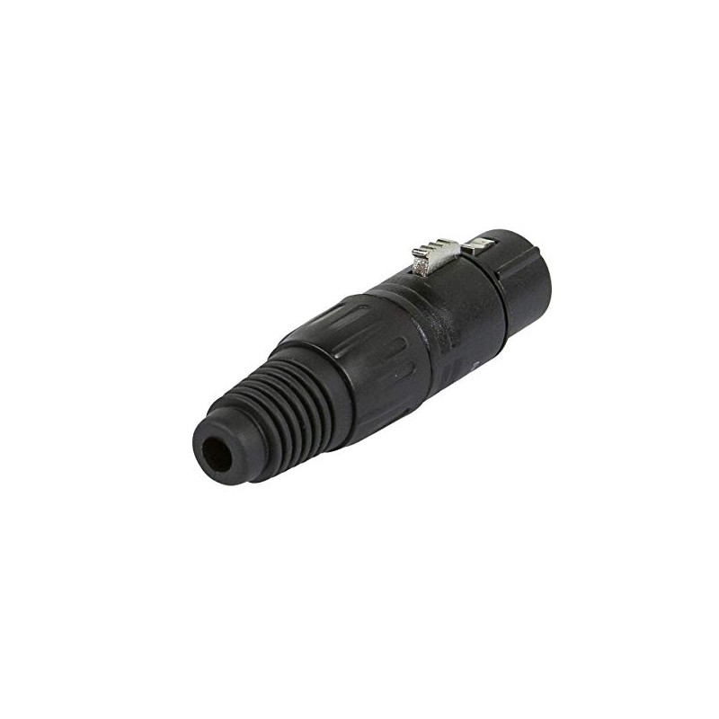 Monoprice 3-Pin Female DMX Connector - Black, Anodized Aluminum With