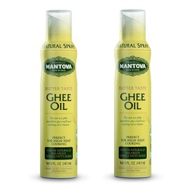 Mantova Ghee Butter Spray High in naturally balanced omega fatty acids, with olive oil and avocado oil, 5 Fl Oz (Two Pack)