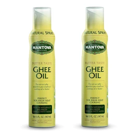 Mantova Ghee Butter Spray High in naturally balanced omega fatty acids, with olive oil and avocado oil, 5 Fl Oz (Two Pack)