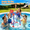 Mocuba Floating Pool Basketball Hoop, Water-Fillable Stable Base