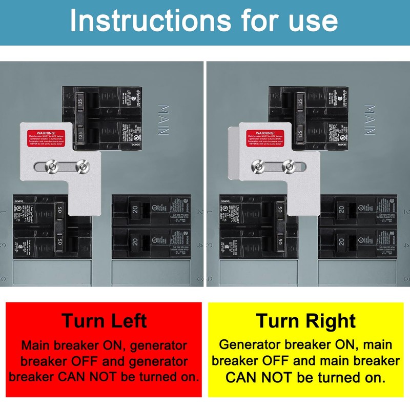 Generator Interlock Kit for Siemens 100 Amp or Murray 100