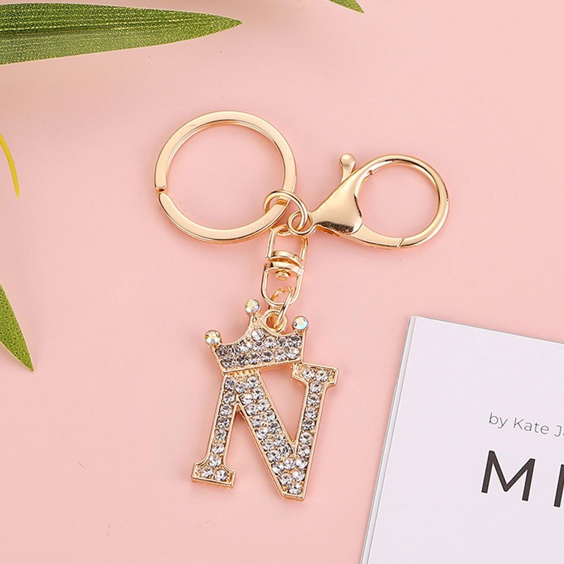 [Moerstar] Bag Charm Initial Charm Keychain Accessories for Women English
