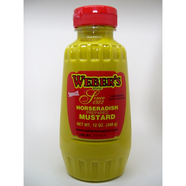 Buffalo's Own Weber's Brand Horseradish Mustard Squeeze Bottle 12oz.